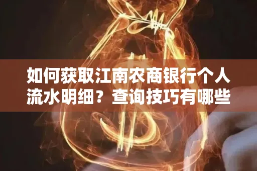 如何获取江南农商银行个人流水明细？查询技巧有哪些？
